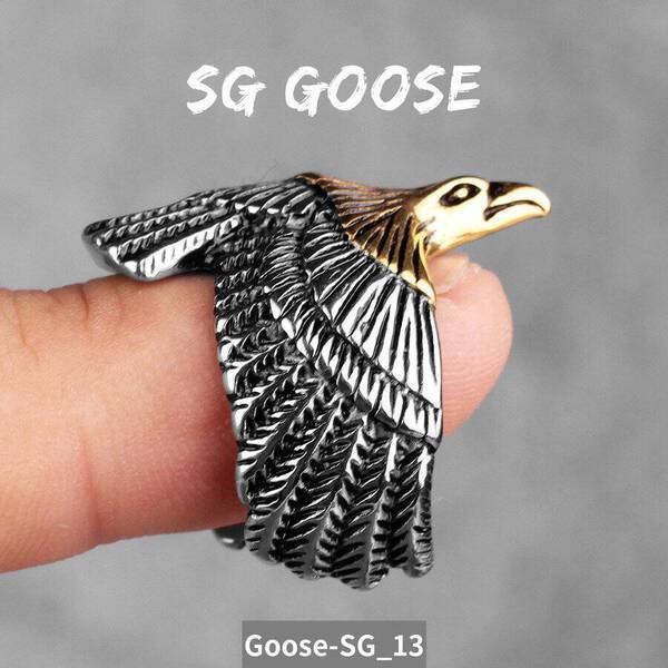 楽天市場】【送料無料】 リング 指輪 ステンレス 動物 アニマル 鷲