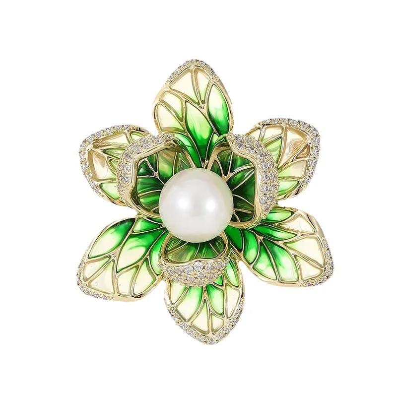 楽天市場】【送料無料】 ブローチ 緑 グリーン クリスタル ビンテージ