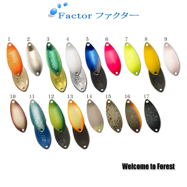 楽天市場】フォレスト ファクター 1.2g (トラウトルアー スプーン