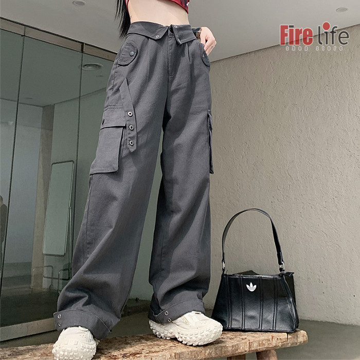 楽天市場】カーゴパンツ ダンスパンツ レディース グレーパンツ ワイド