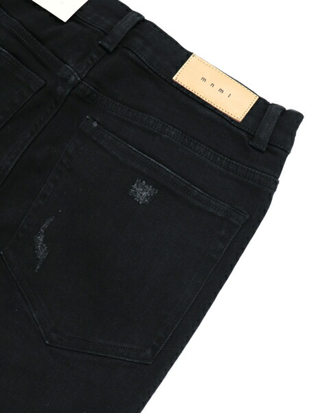 楽天市場】【送料無料】mnml X165 PAISLEY STRETCH DENIM BLACK/BLACK