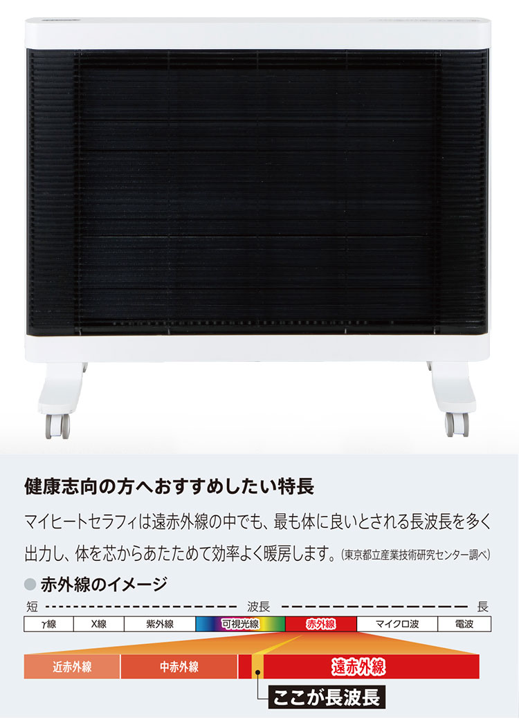 楽天市場】インターセントラル マイヒートセラフィ 遠赤外線ヒーター