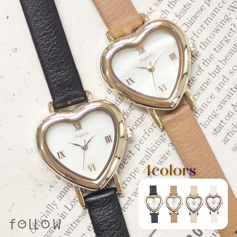 楽天市場】腕時計 レディース ハート 革ベルト ウォッチ 時計 キラキラ
