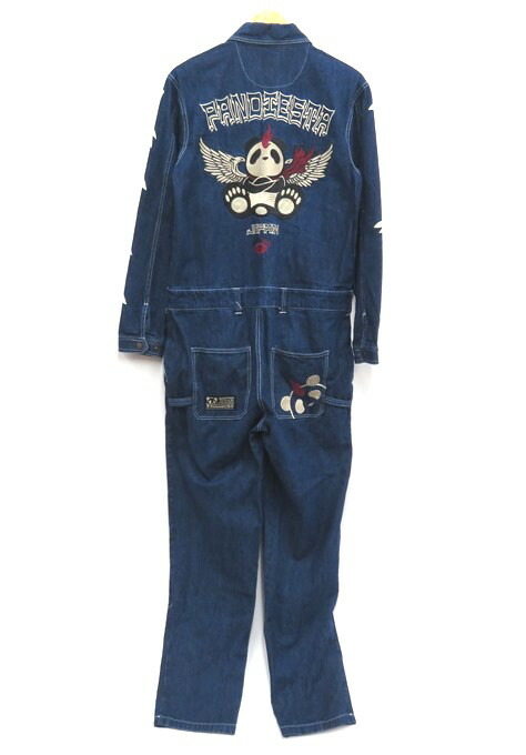 ☆美品☆ PANDIESTA JAPAN ツナギ デニム ヒッコリー デカロゴ 楽天