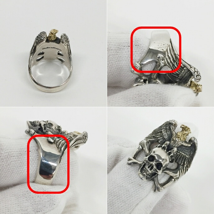 楽天市場】SUBCULTURE(サブカルチャー) EAGLE SKULL リング イーグルス