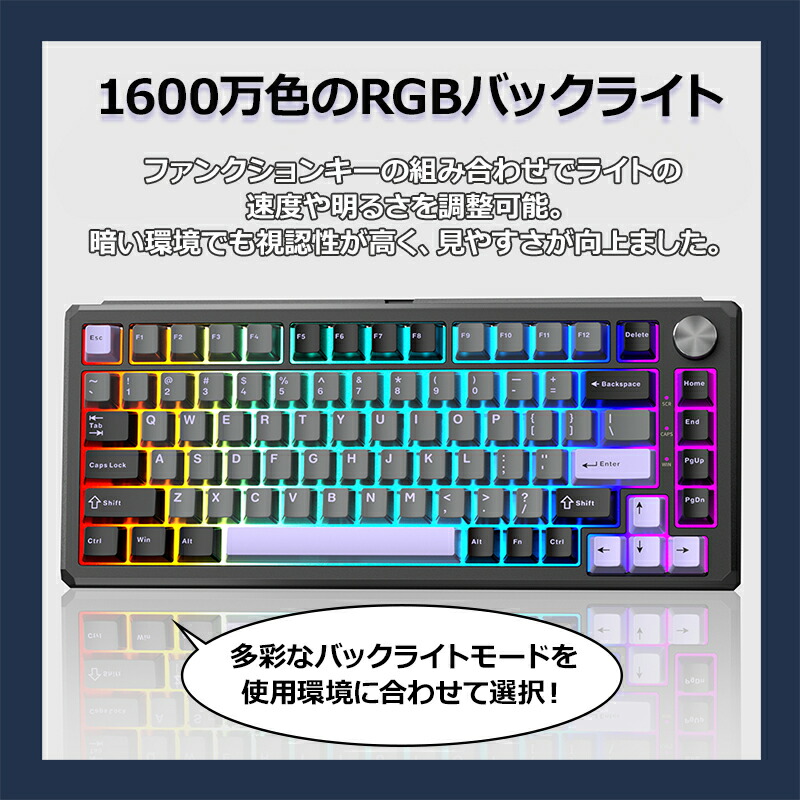 楽天市場】MageGee CAPTAIN75 ワイヤレス メカニカルキーボード