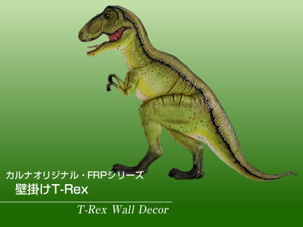 楽天市場】FRP恐竜オブジェ 壁掛けT-Rex置物 白亜紀 肉食恐竜 獣脚類