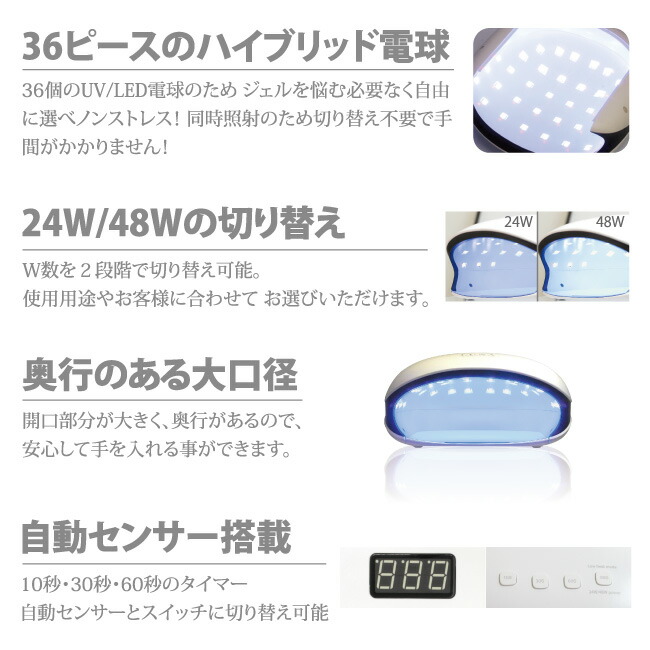 楽天市場】SHAREYDVA シャレドワ LED-UVライト LUNA(ルナ) 48W ロー