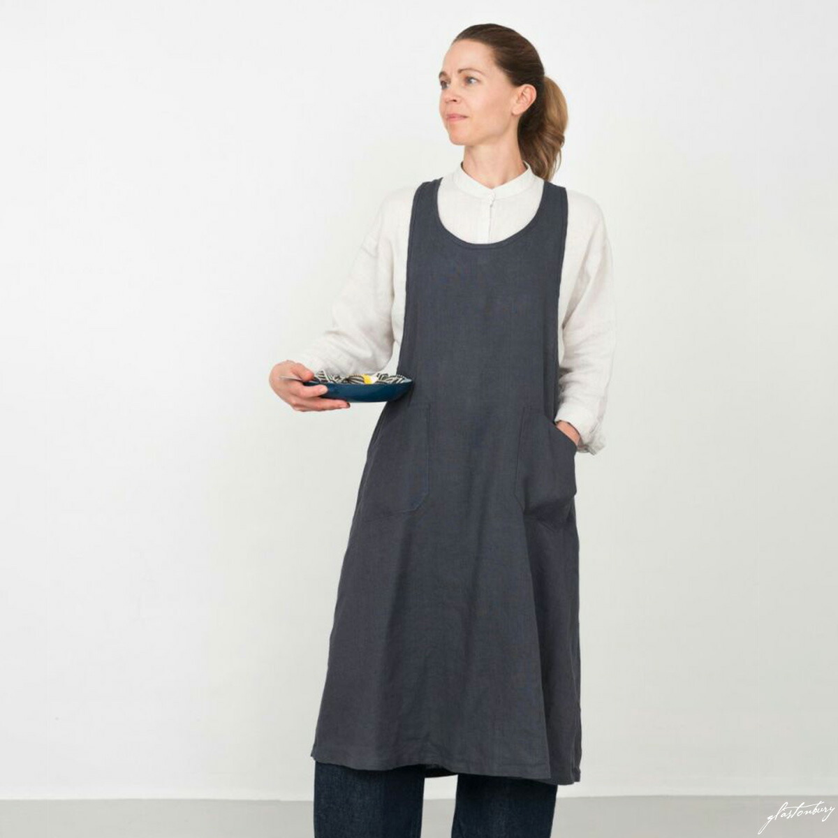 楽天市場】フォグリネンワーク リネン オーバーエプロン マカダム fog