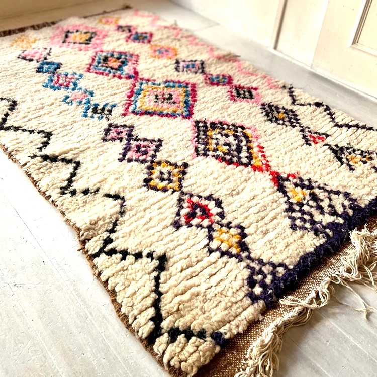 楽天市場】【M】モロッコ ラグ ｢アジラルM 001｣ ウール ラグ 上質