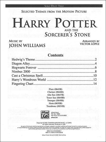 楽天市場】楽譜 「ハリー・ポッターと賢者の石」三重奏曲集（ホルン用