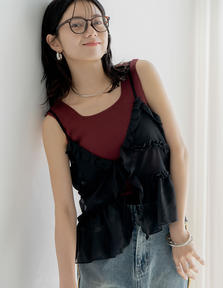 新品 未使用 タグ付き フリル リボン コットン キャミソール 楽天市場