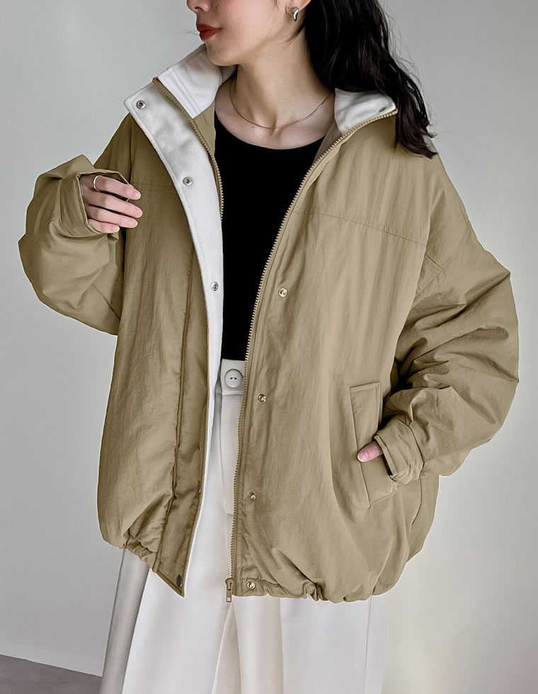 楽天市場】【SPECIAL FAIR】配色スタンドネック中綿ブルゾン