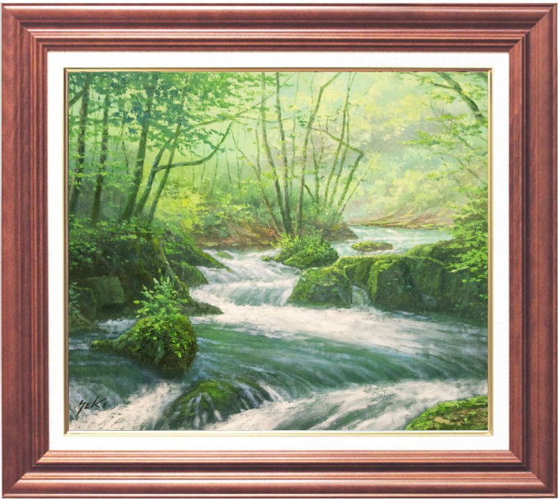 楽天市場】関 健造 「 奥入瀬渓流 」 油絵 油彩画 F10 ( 10号 ) : 内田画廊