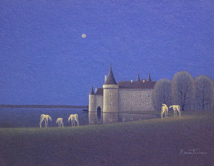 楽天市場】松浦敬文 「 水辺の城 」 油絵 ・ 油彩画 F6 ( 6号 ) : 内田画廊