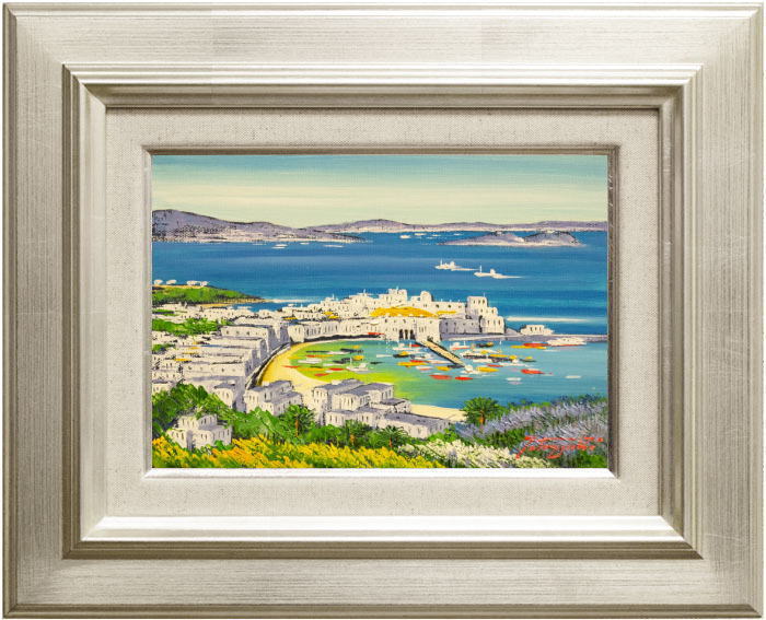 楽天市場】中島達幸 「 青い海のエーゲ海 」 油絵 ・ 油彩画 SM