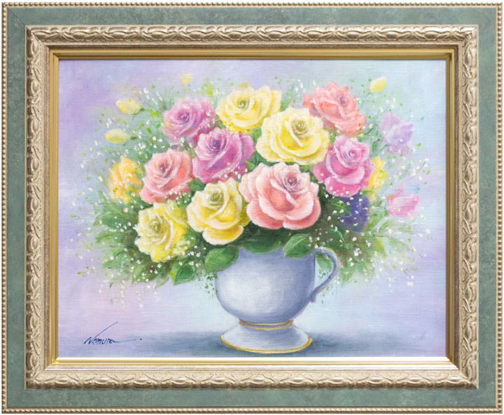 楽天市場】野村正明 「 薔薇 」 油絵 ・ 油彩画 F6 ( 6号 ) : 内田画廊