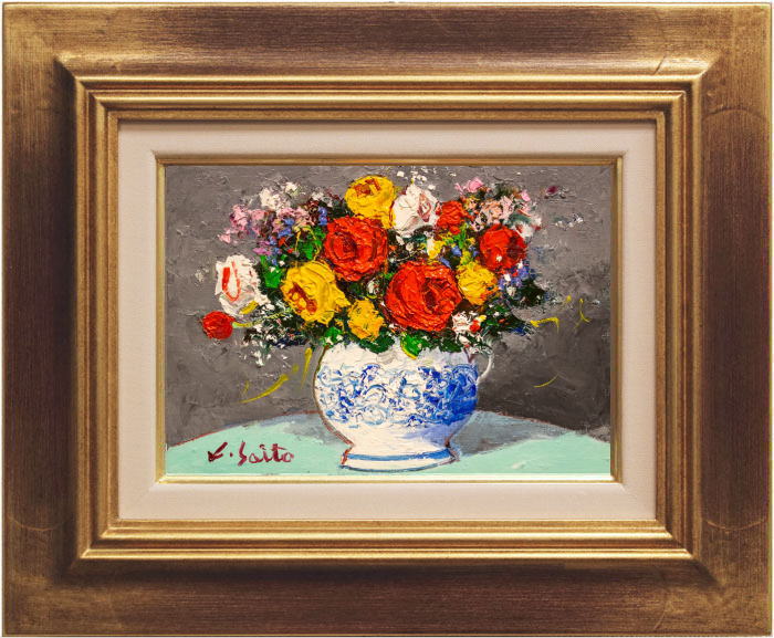 楽天市場】斉藤 要「 ばら 」 油絵 油彩画 SM サムホール : 内田画廊