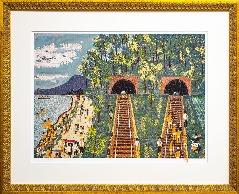 楽天市場】山下 清「トンネルのある風景」リトグラフ 版画 【中古