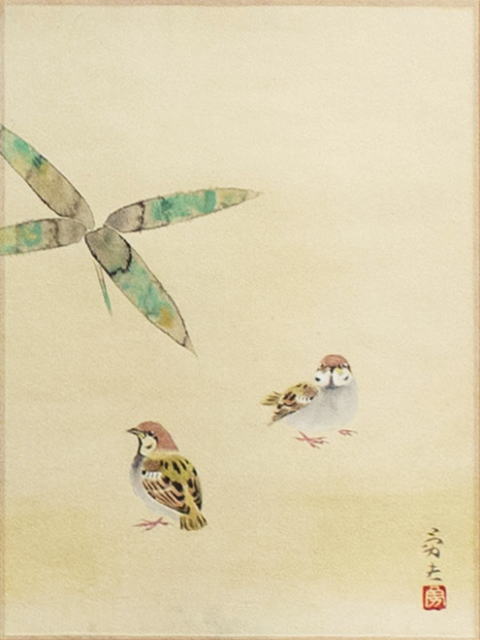 河原勇夫「池邊の鶴」掛け軸 【公式通販】