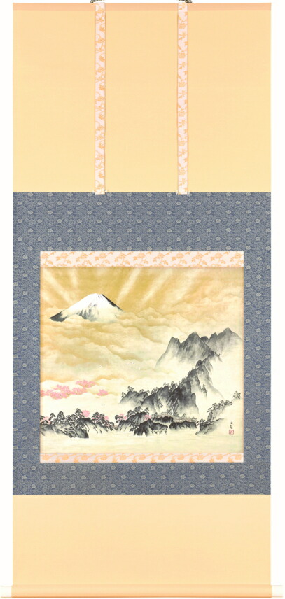 楽天市場】横山大観 「 蓬莱山 」 彩美版R シルクスクリーン 掛軸