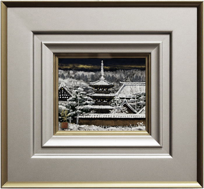 楽天市場】後藤純男『新雪上ル頃』日本画 F0（0号）【中古】 : 内田画廊