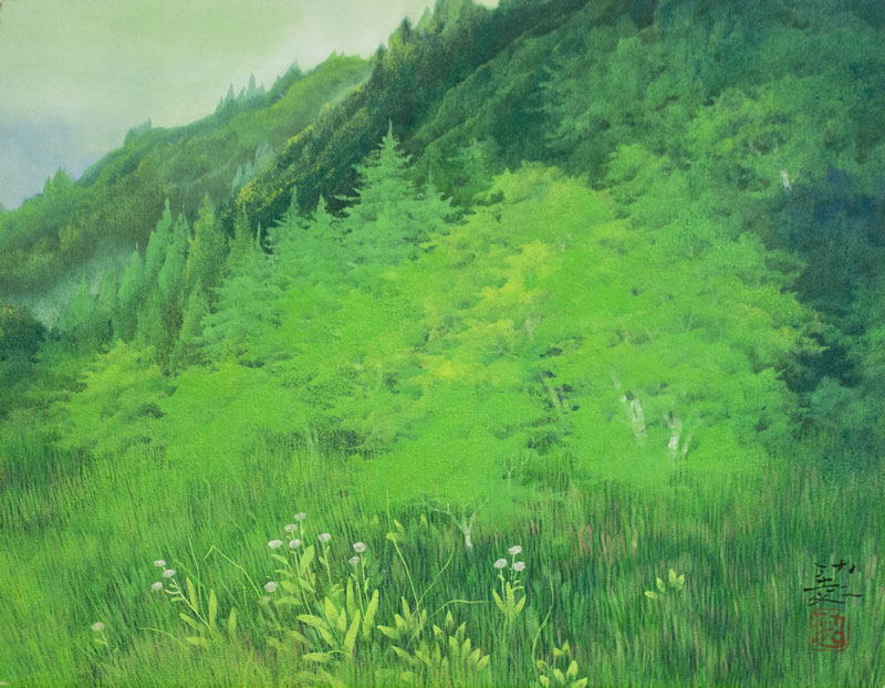 風景画 佐倉功起 緑岳 風景画 佐倉功起 緑岳 風景画 佐倉功起 緑岳