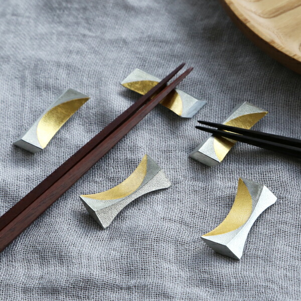 楽天市場】能作 箸置 月 金箔 5ヶ入 錫 内祝い ギフト 記念品