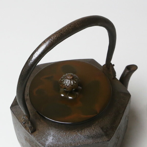 楽天市場】鉄瓶 七賢人文亀甲形 般若勘渓作 : がらんどう