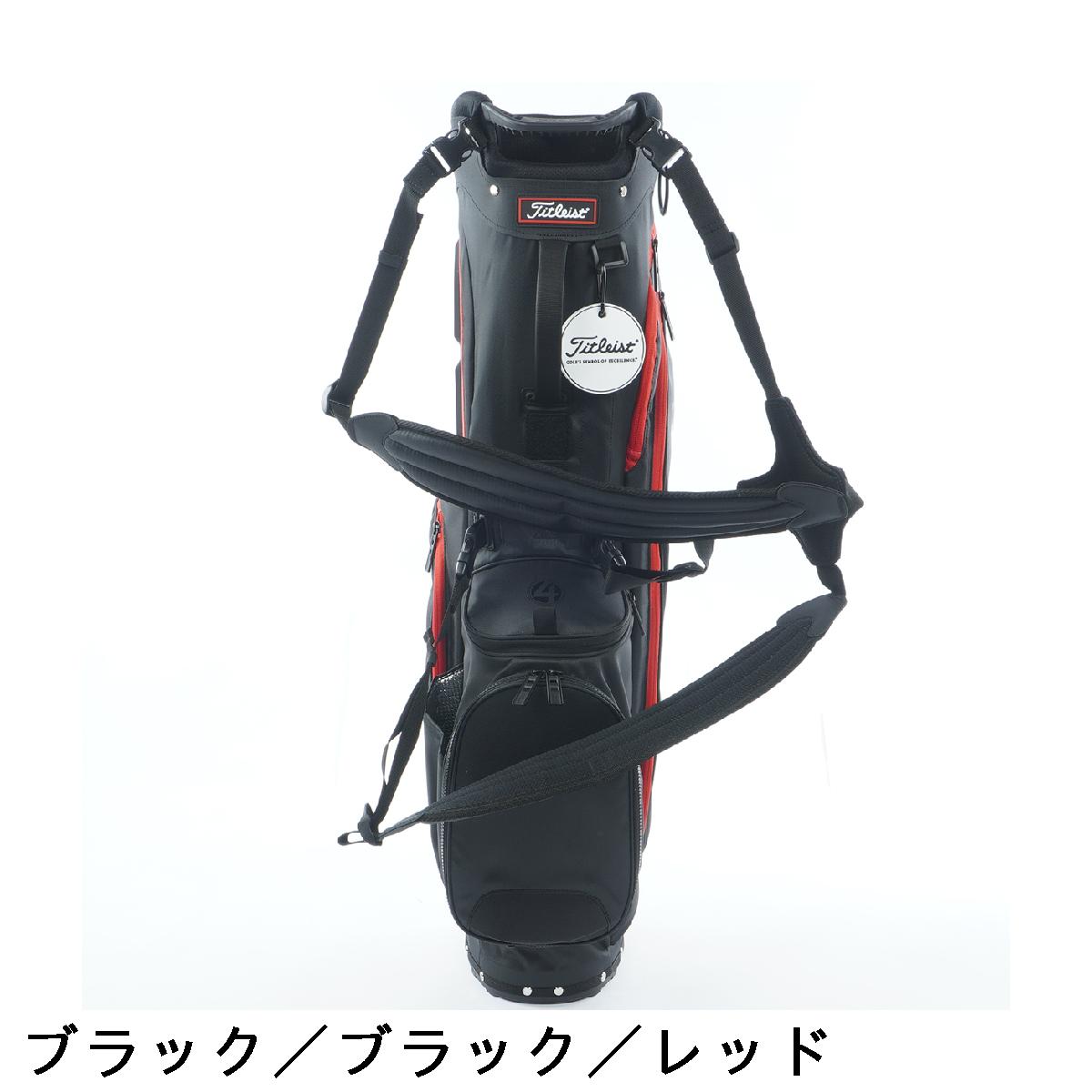 Titleist ブラック/レッド キャディバッグ Titleist キャディバッグ