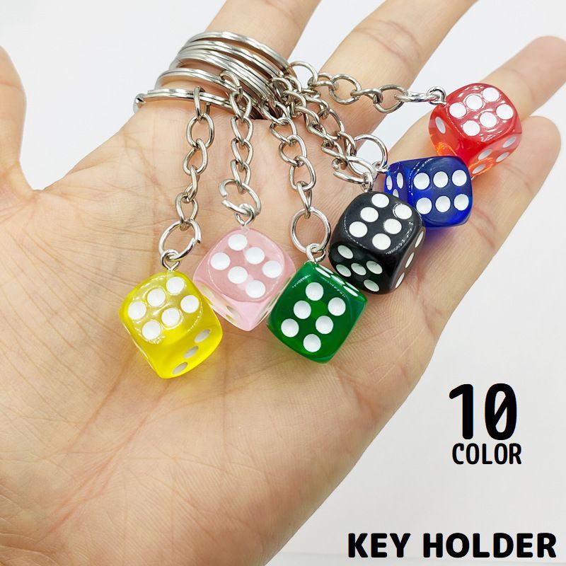 楽天市場】送料無料 キーホルダー キーリング バッグチャーム サイコロ