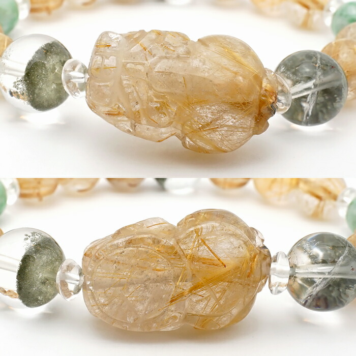 楽天市場】ルチルクォーツ 貔貅 ヒキュウ デザインブレスレット 【一点