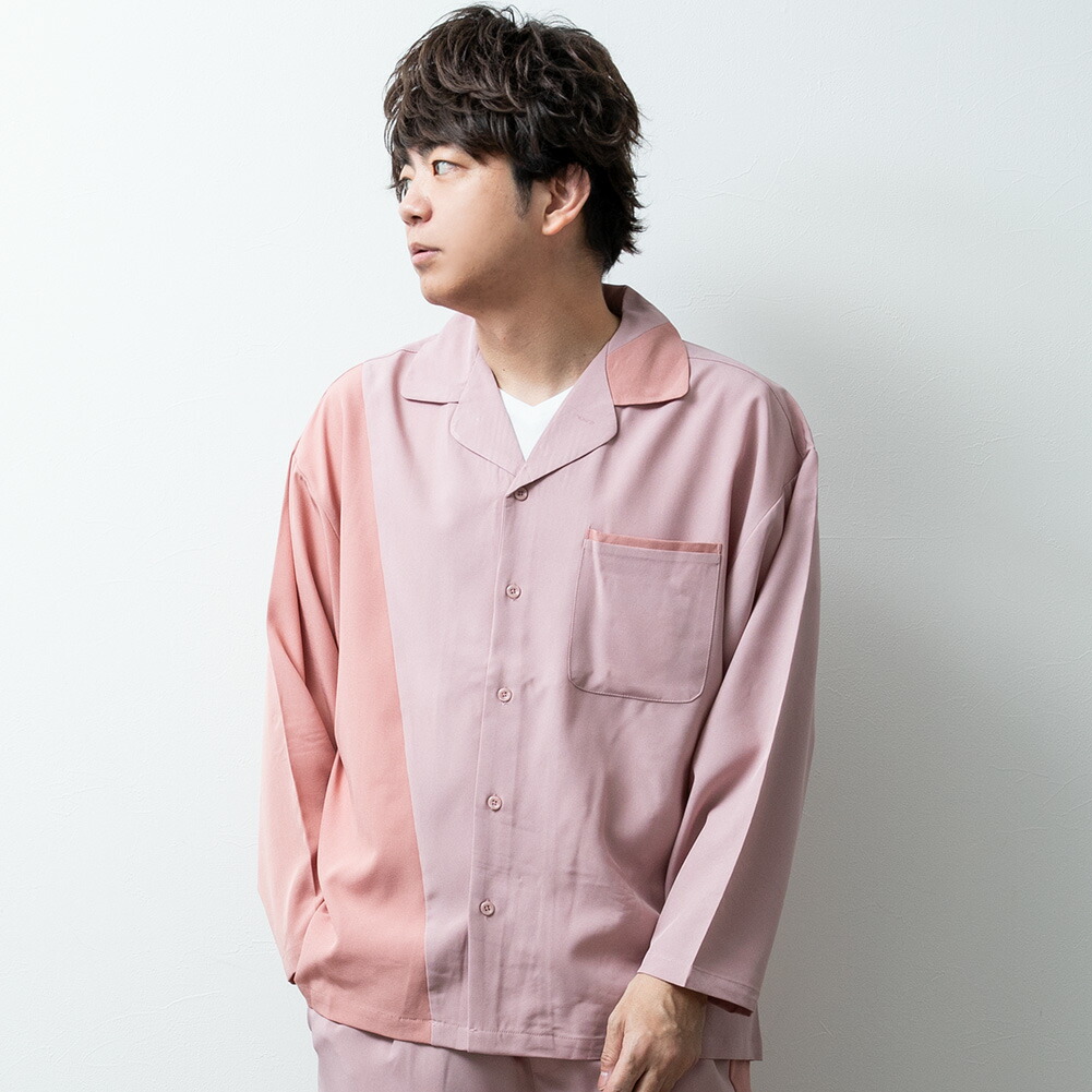 楽天市場】セットアップ メンズ シャツ アシンメトリー 上下セット