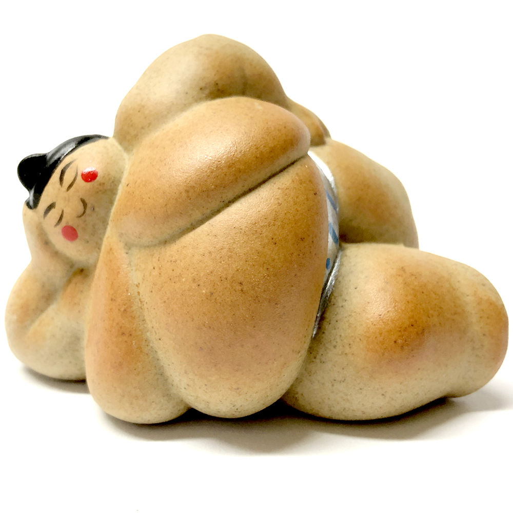 楽天市場】相撲人形 昼寝 すもう にんぎょう 日本製 陶器製相撲 人形