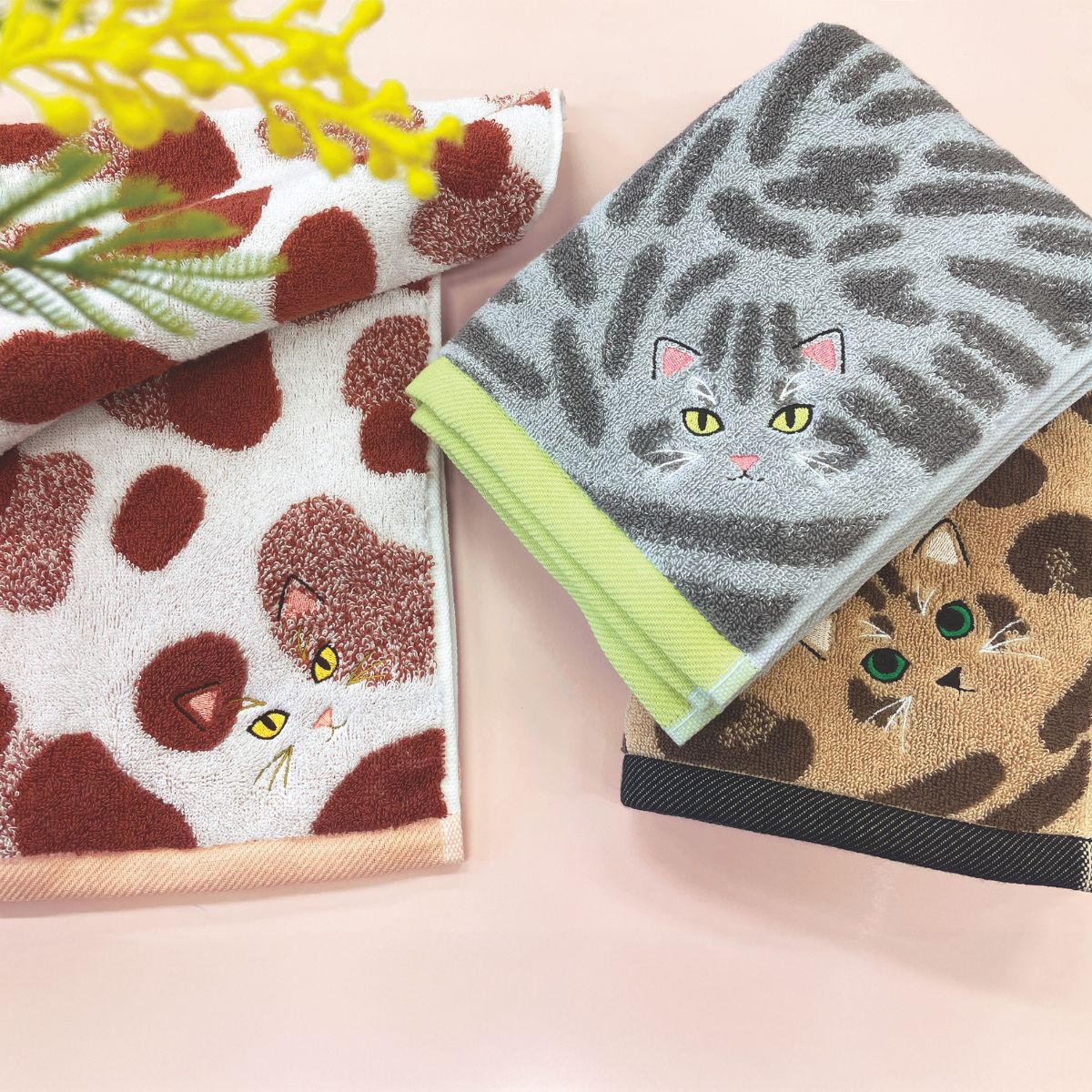楽天市場】うちのニャンコ 毛並み ロングフェイスタオル タオル 今治