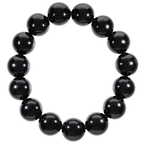 楽天市場】黒水晶 モリオン ブレスレット 14mm 18cm メンズM