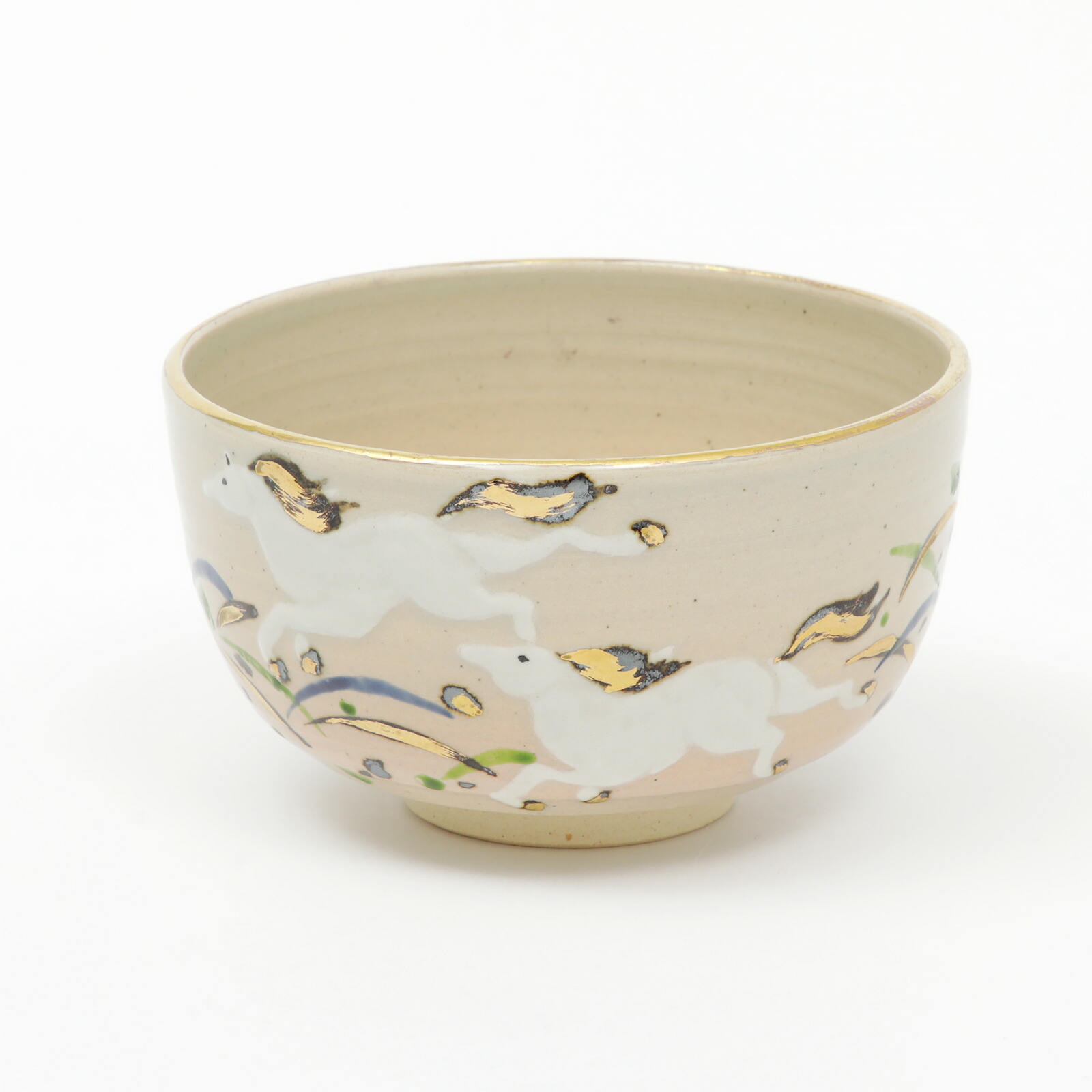 楽天市場】抹茶碗 抹茶茶碗 午の年茶碗 茶碗 清水六兵衛 清水焼 京焼