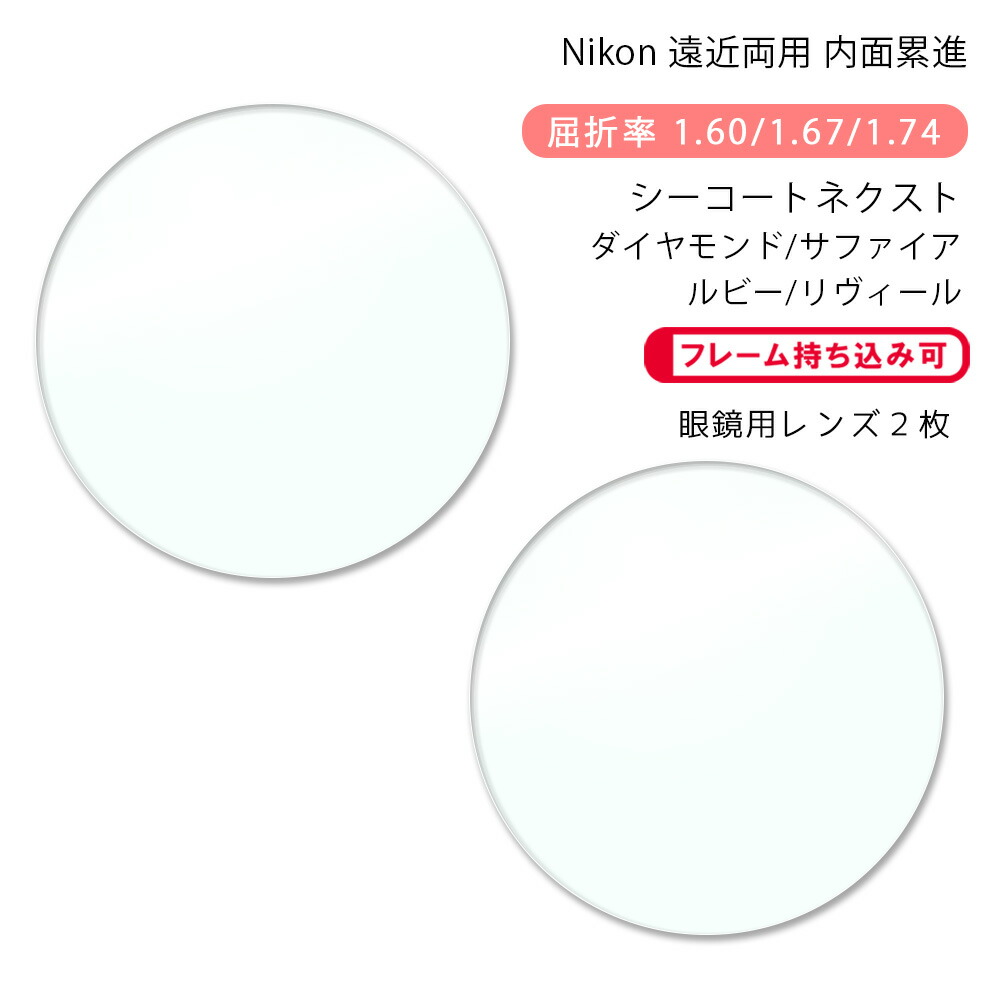 楽天市場】【遠近両用 メガネレンズ交換】内面累進ニコン ロハス