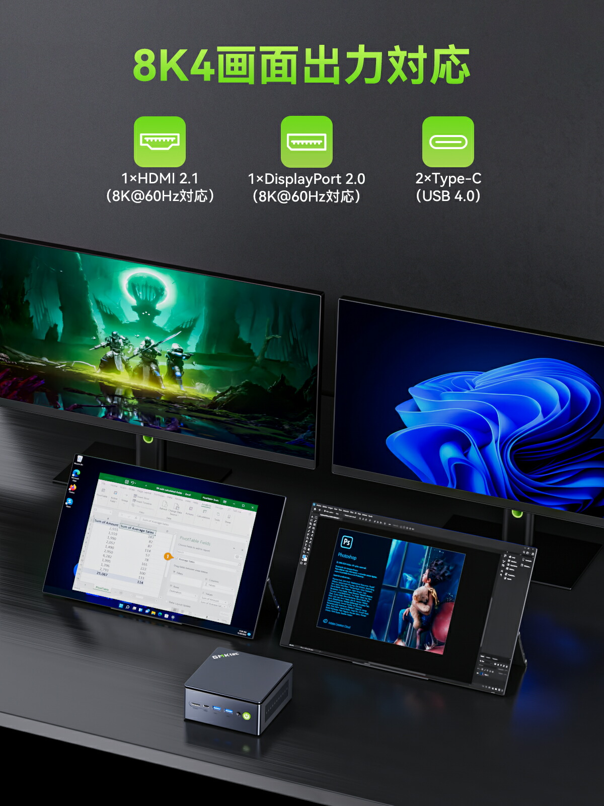 楽天市場】【クーポンで73,990円】GMKtec ミニpc M7 Ultra【AMD Ryzen