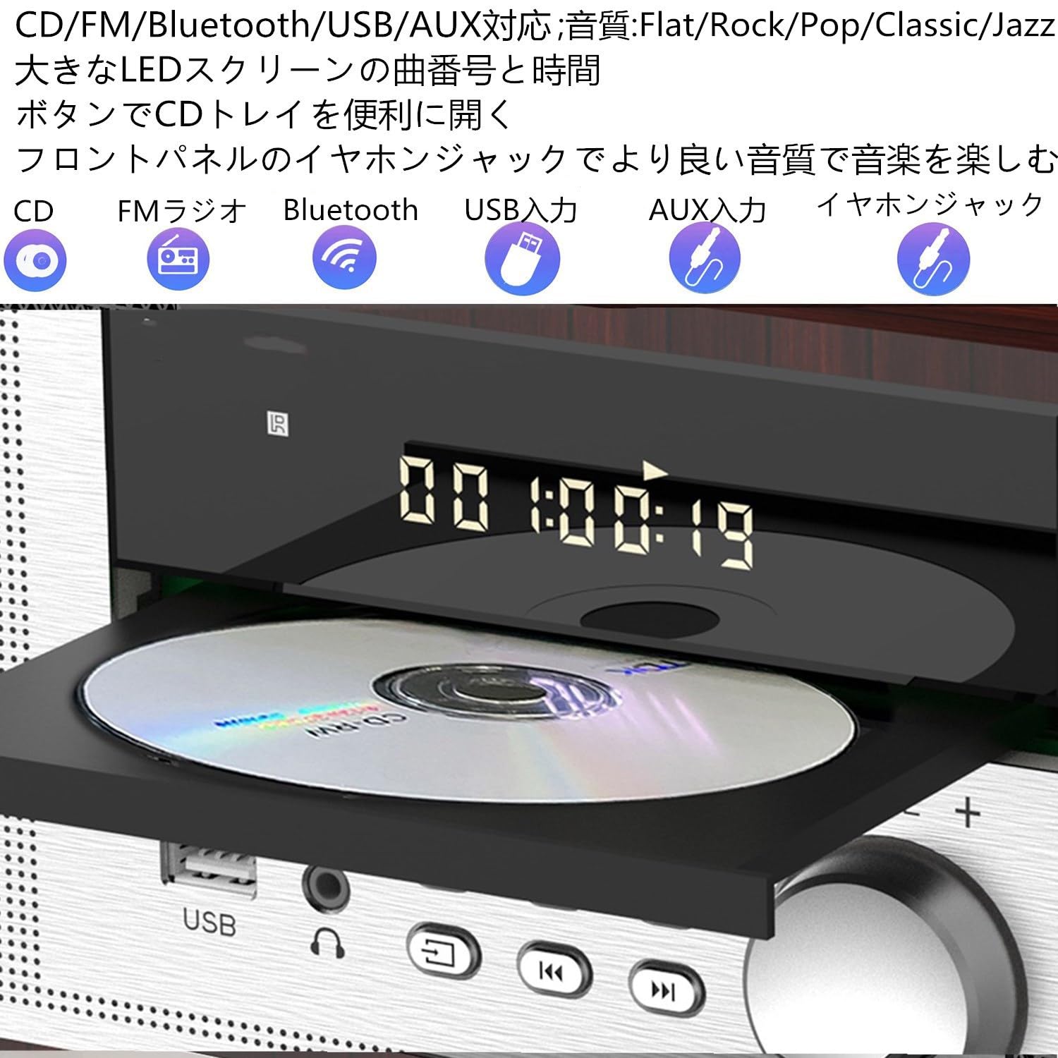 楽天市場】【送料無料】【楽天ランキング1位獲得】CDプレーヤー 40W