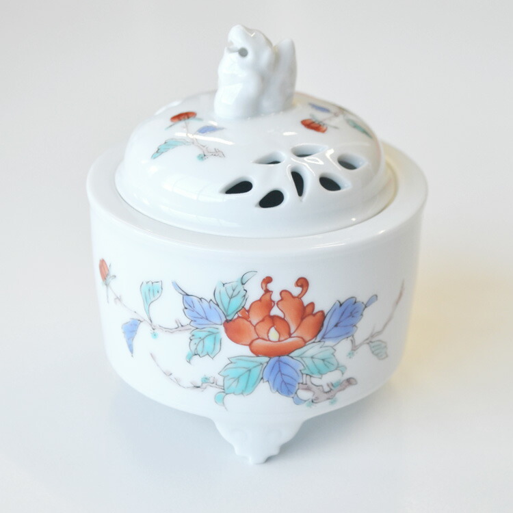 楽天市場】【日本香堂】錦牡丹竹絵 筒型 有田焼【送料無料】【有田焼