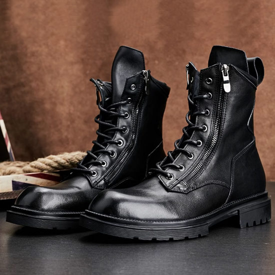楽天市場】V系 ブーツ メンズ モード系 コンバットブーツ 本革 モード