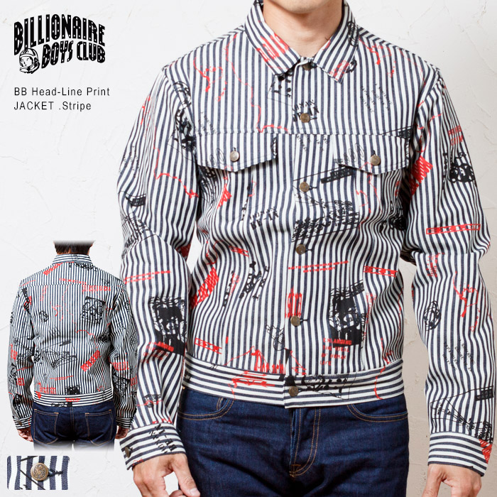 Billionaire Boys Club リバーシブルダウンストライプL
