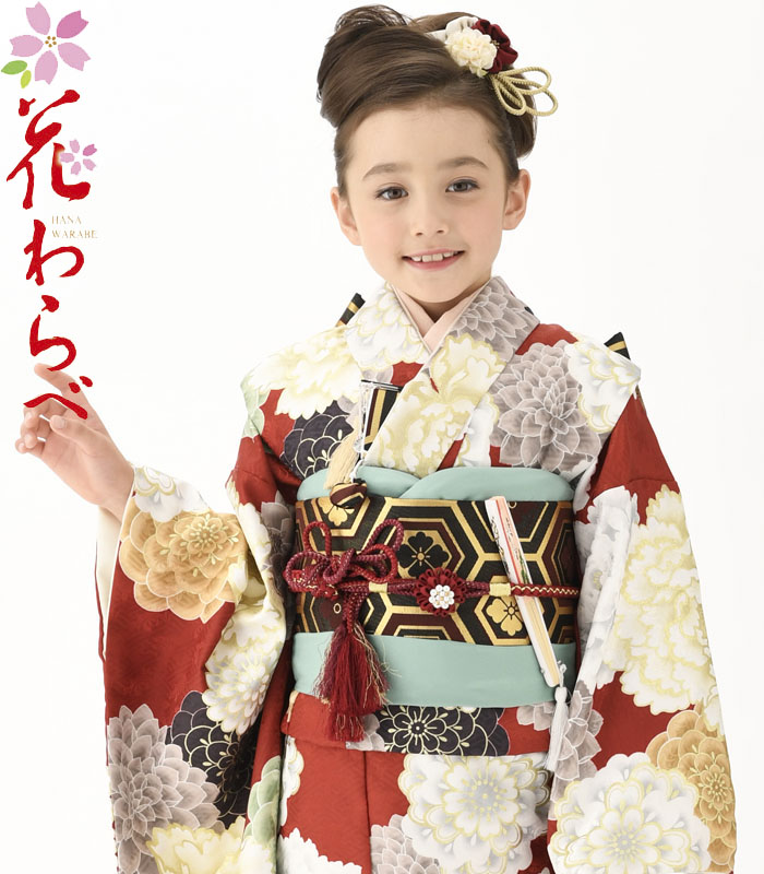 楽天市場】七五三 753 着物 7歳 女の子 着物フルセット 花わらべ