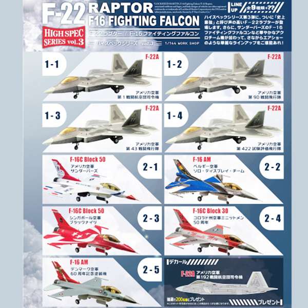 楽天市場】F-22 ラプター ／ F-16 ファイティングファルコン ハイ