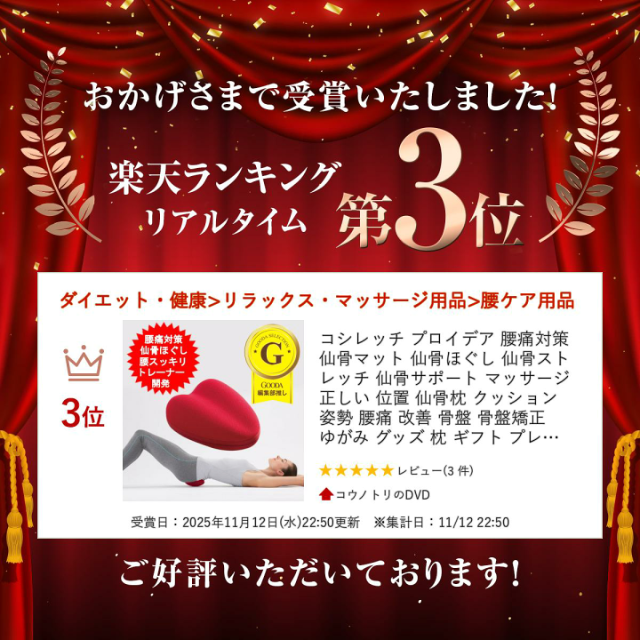 楽天市場】コシレッチ プロイデア 腰痛対策 仙骨マット 仙骨ほぐし