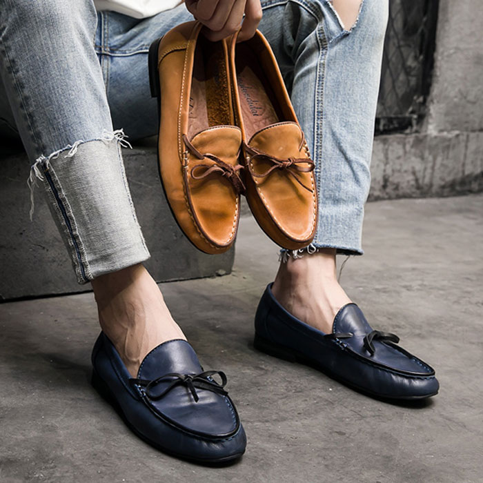 楽天市場】ドライビングシューズ メンズ 本革 モカシン スリッポン