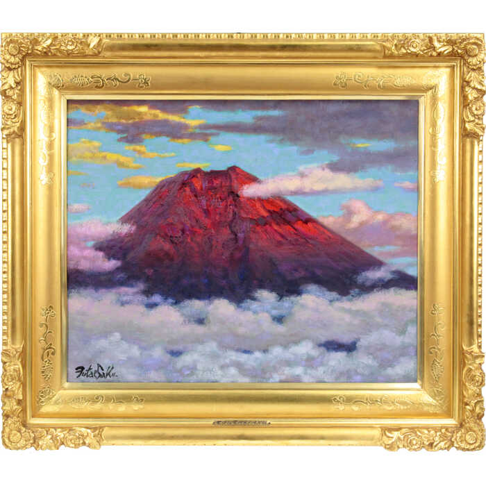 楽天市場】絵画 二重作龍夫 油絵・油彩画 『情熱』 富士 山 空 自然 雲