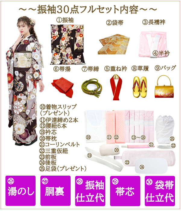 楽天市場】京友禅 正絹 振袖 30点 セット 黒 成人式 ふりそで 振袖