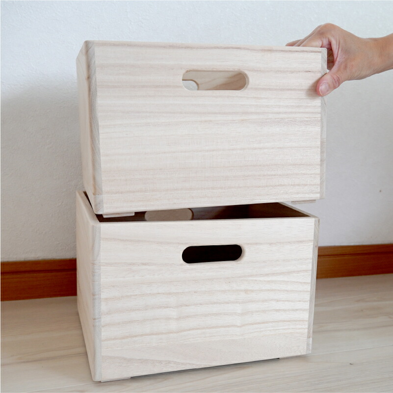 楽天市場】収納ボックス 木製 おしゃれ 桐箱 おもちゃ 積み木 収納